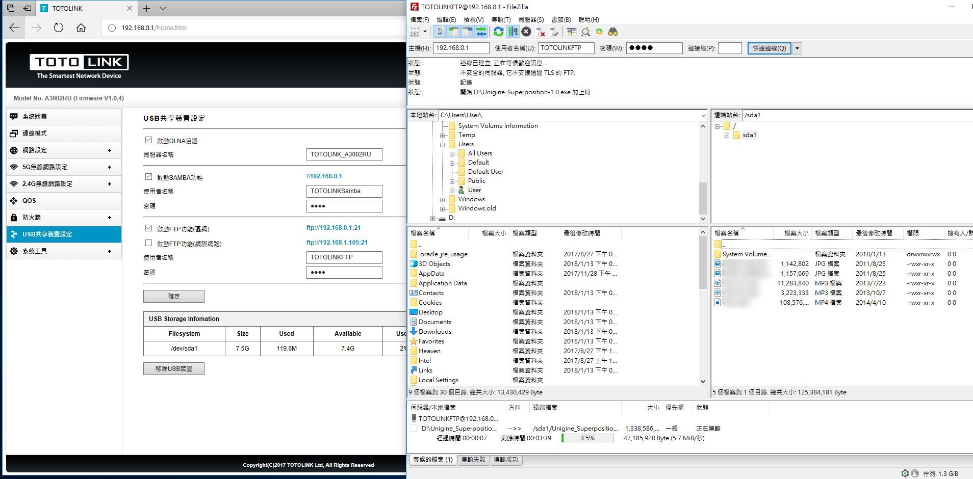 TOTOLINK A3002RU AC1200 Giga超世代WIFI分享器-支援L2TP/ck101.comP VPN，iOS翻牆更輕鬆