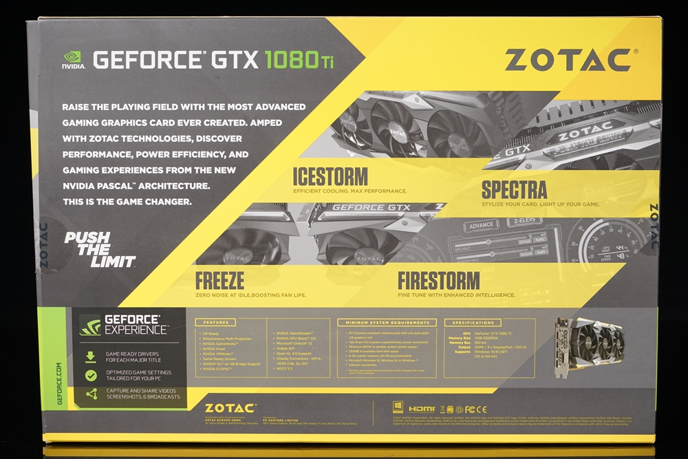 ZOTAC GeForce GTX 1080 Ti AMP Extreme 顯示卡 / 空冷上 2.0 GHz，狂暴性能制霸全場