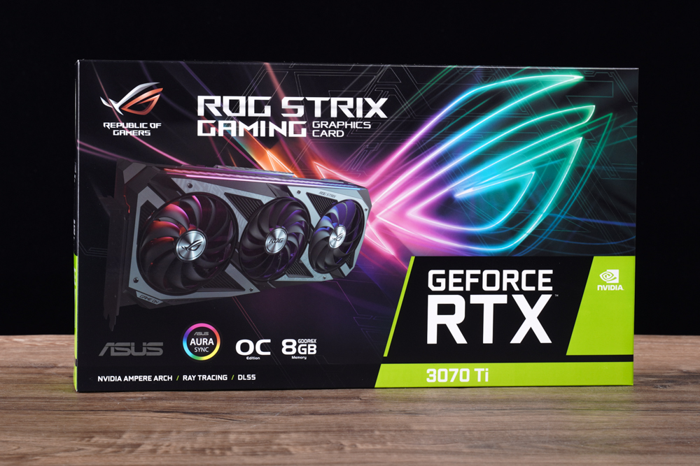 ROG STRIX GeForce RTX 3070 Ti O8G GAMING graphics card out of the 