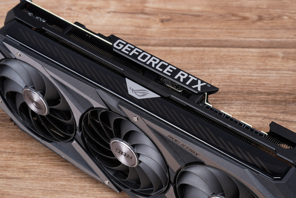 ROG STRIX GeForce RTX 3070 Ti O8G GAMING graphics card out of the 