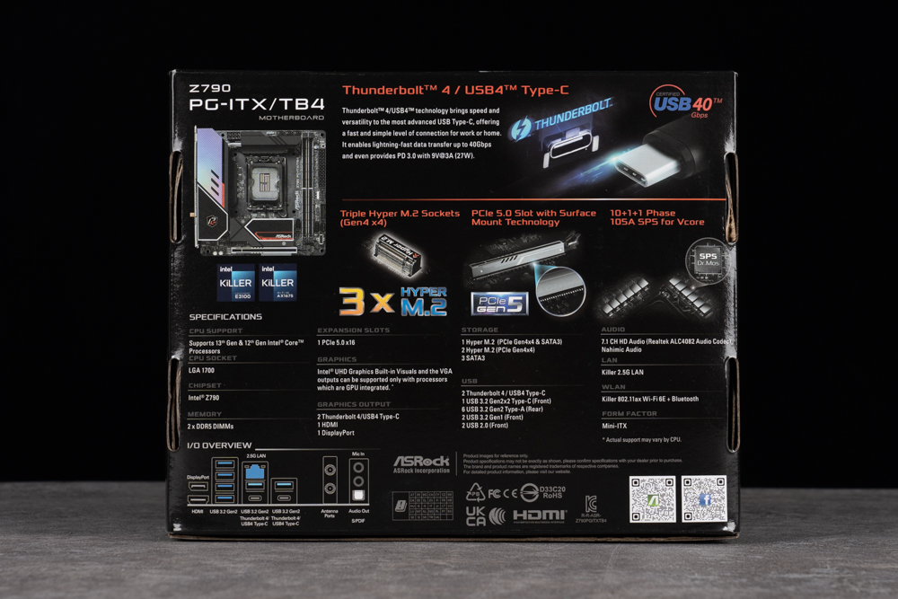還可以繼續加！ASRock Z790 PG-ITX/TB4 主機板開箱測試/ 雙TB4、三個M